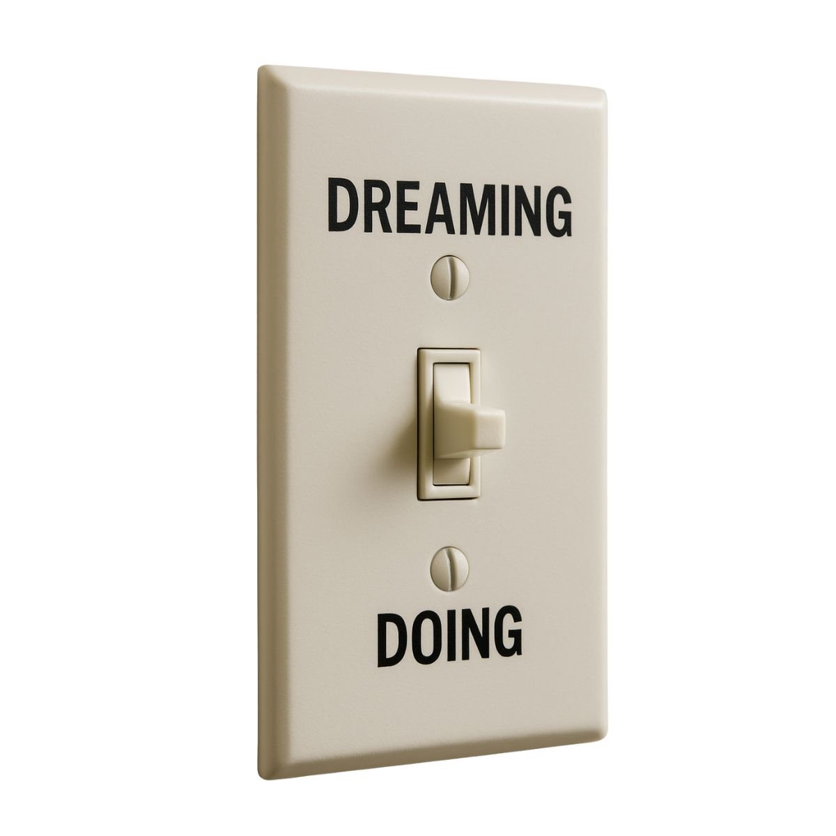 Light Switch light switch labelled Dreaming and Doing
